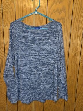 Apt. 9 Blue Marled Long Sleeve Top